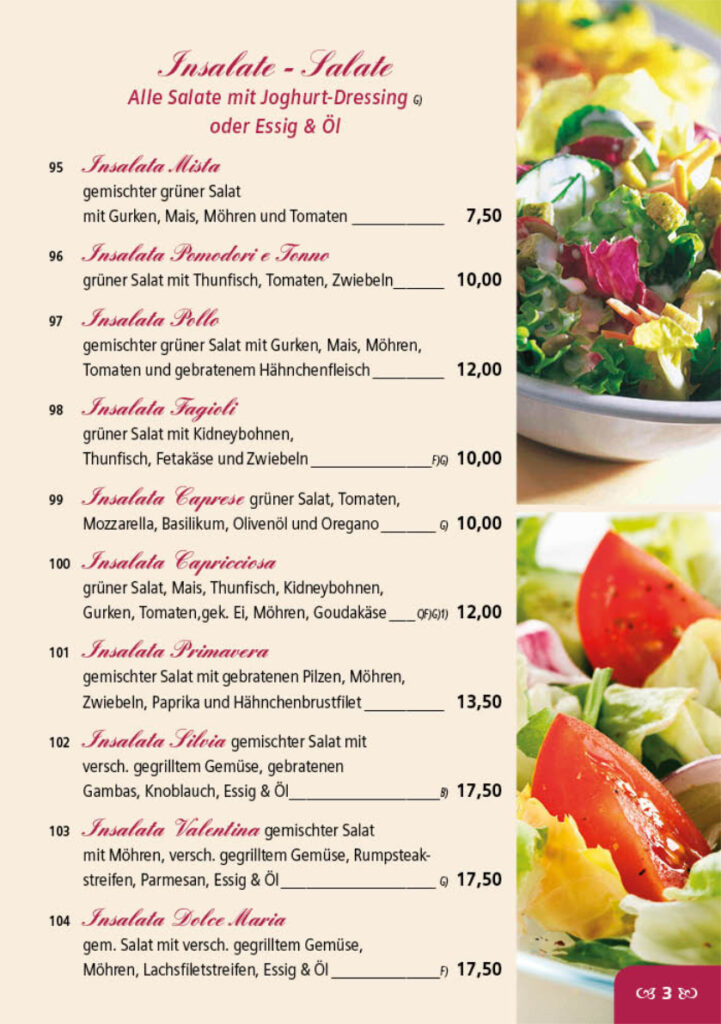Dolce Maria Mitnahme- / Abholerkarte Seite 3