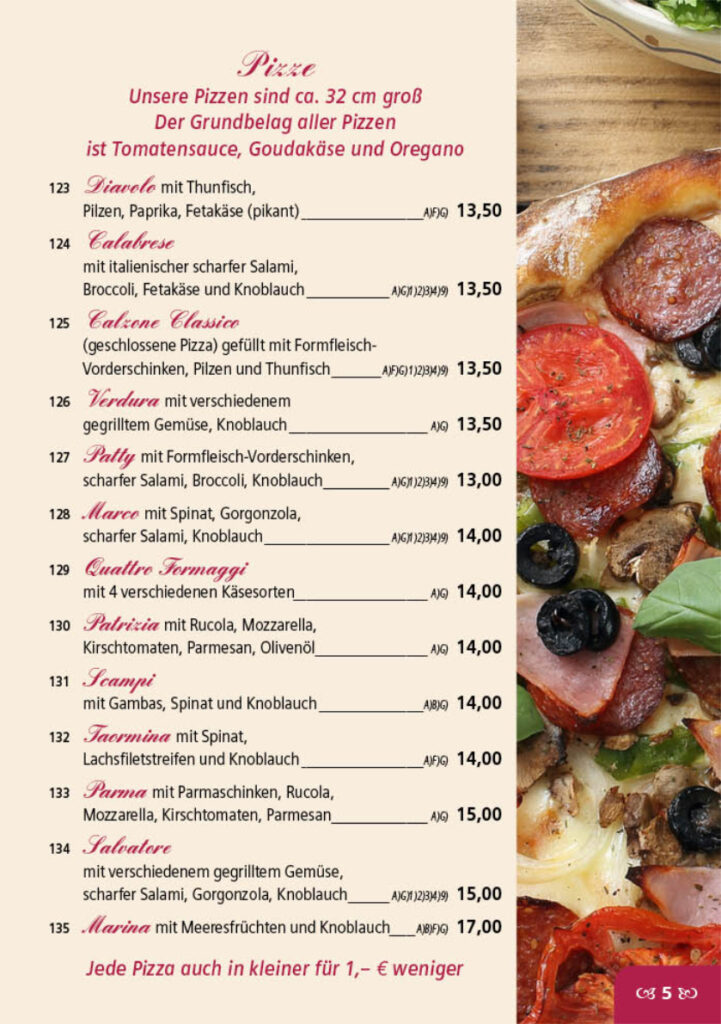 Dolce Maria Mitnahme- / Abholerkarte Seite 5