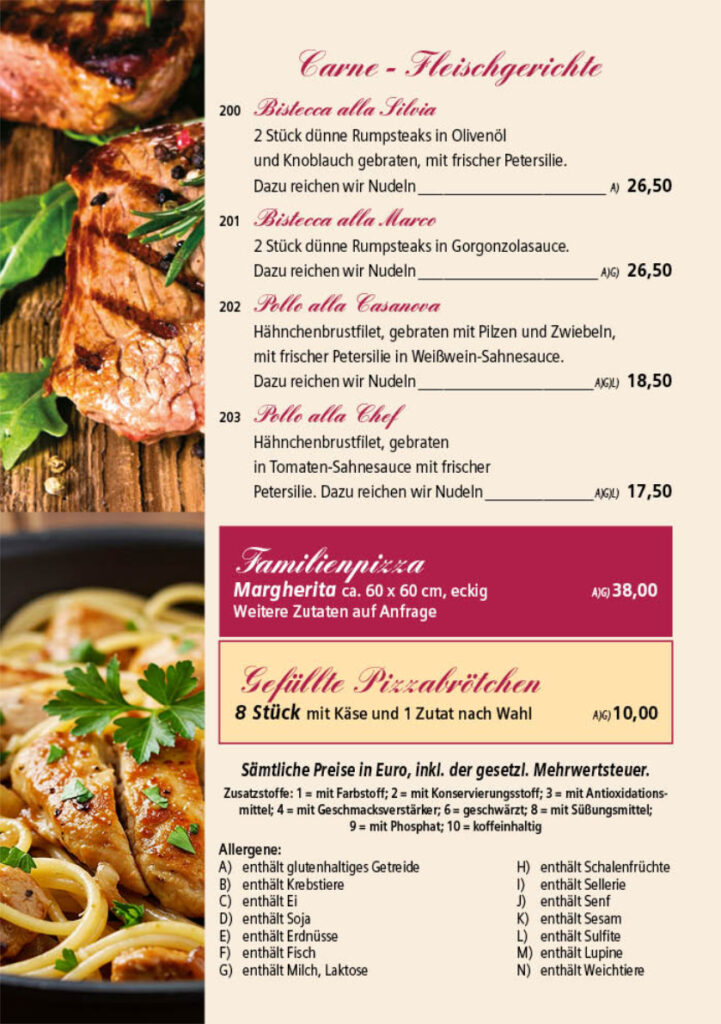 Dolce Maria Mitnahme- / Abholerkarte Seite 8
