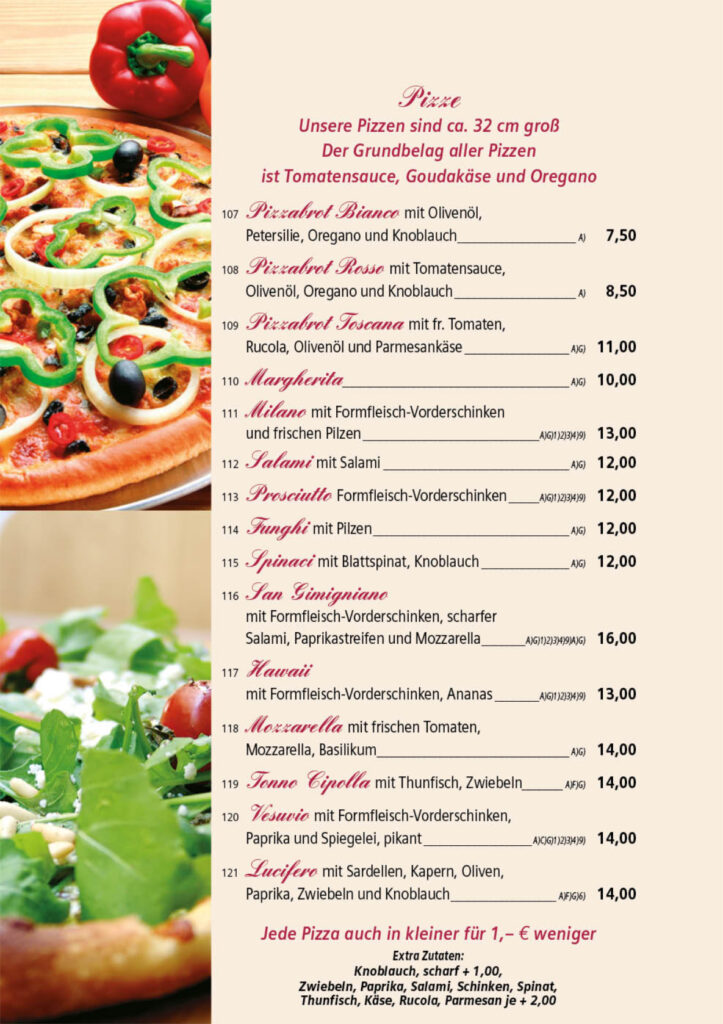 Ristorante Dolce Maria Speisekarte Seite 6