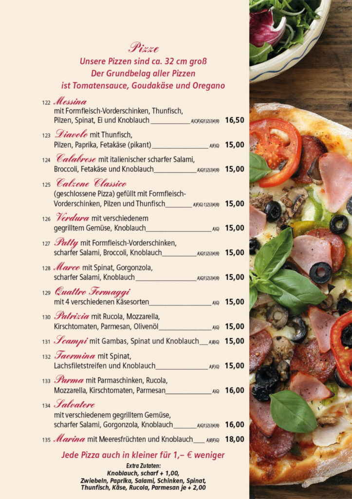 Ristorante Dolce Maria Speisekarte Seite 7