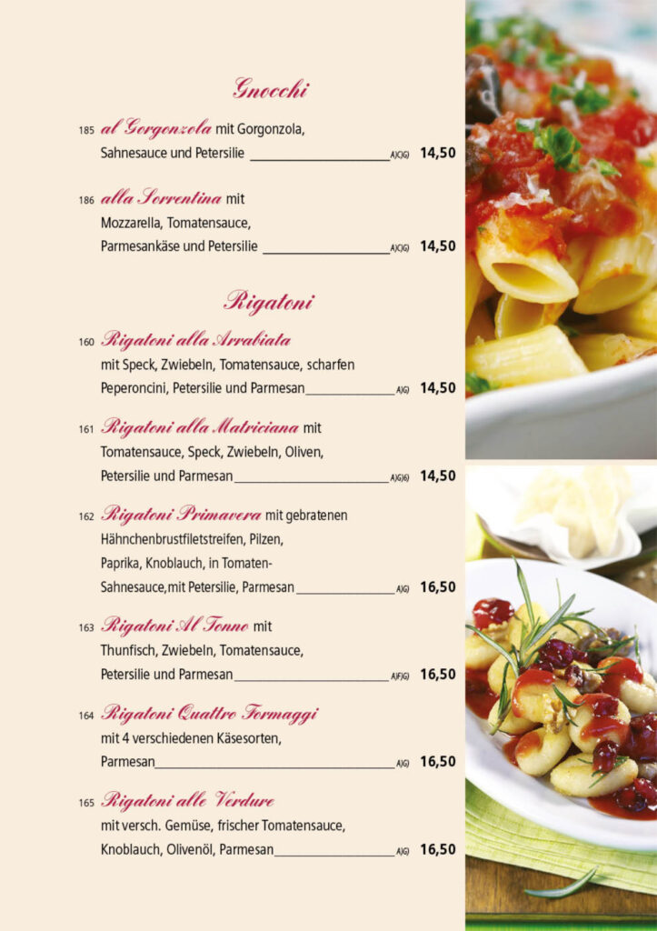 Ristorante Dolce Maria Speisekarte Seite 9