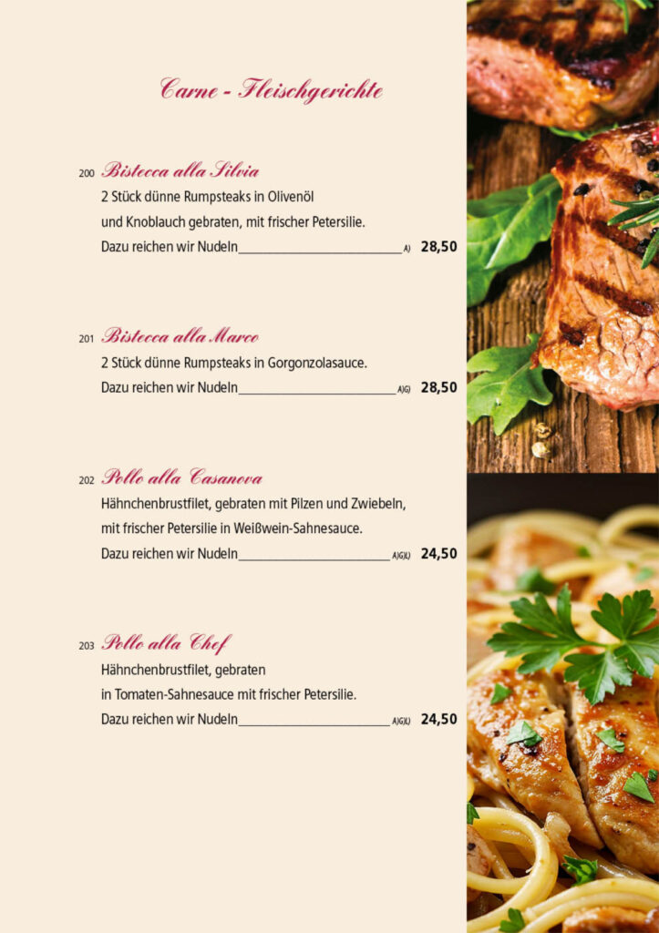 Ristorante Dolce Maria Speisekarte Seite 11